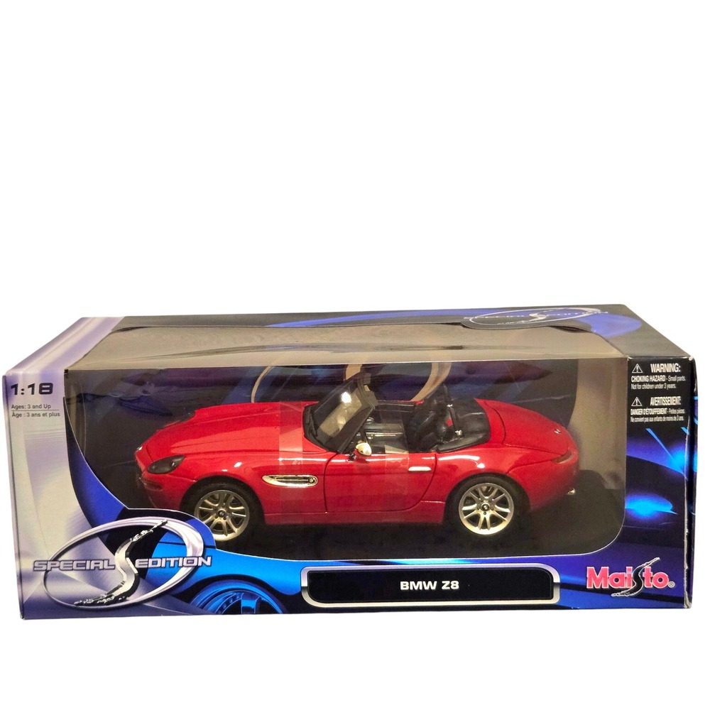 Maisto BMW Z8 1:18 Special Edition Collectible Red Diecast Metal 2007